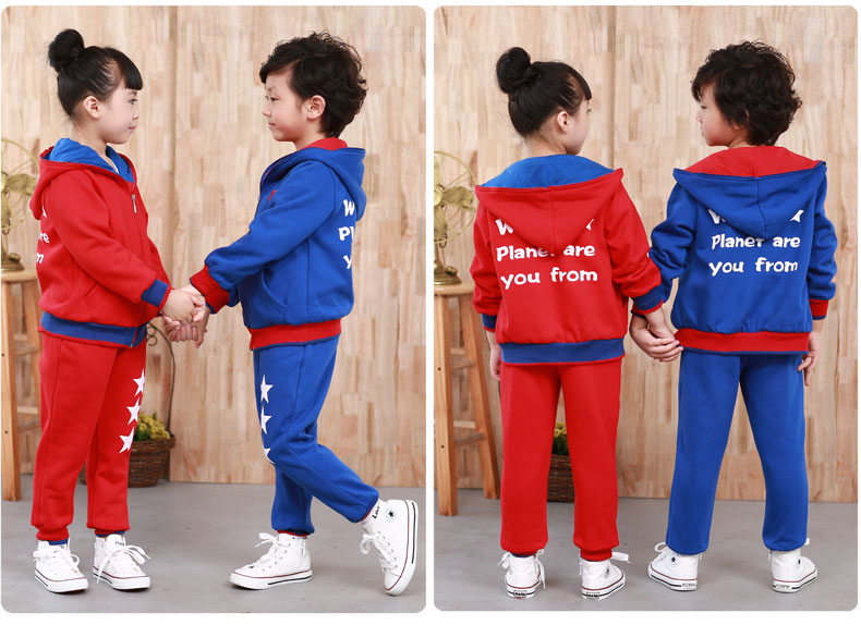 Dịch vụ làm vườn mẫu giáo mùa xuân và mùa thu phù hợp với màu đỏ và xanh lá cây đồng phục trường tiểu học nam và nữ đồng phục trường học