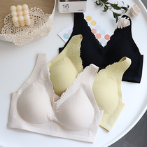 Gufei 52701 vest woman with breast anti - walking latex underwear without trace lace breathable thin steel - free ring bra