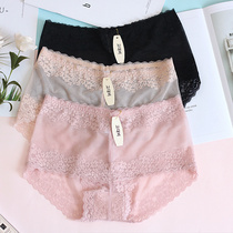 Ancient courtesans delicate sexy lace unflawless flat foot pants comfortable and breathable bag hip large size waist lady underpants thin