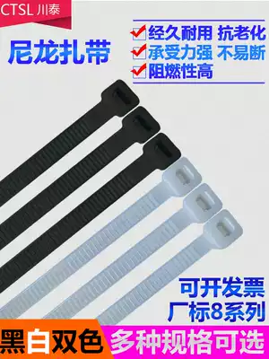 8*250 white black self-locking nylon cable tie plastic factory label 8*300 large 8*500 bundle strap