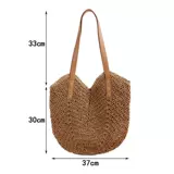 Соломенная сумка через плечо, пляжная вместительная и большая сумка на одно плечо, популярно в интернете