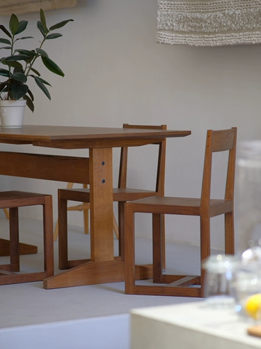 Слушание стола Ark | Дизайнер с твердым деревом дизайнером японского стиля тихой средневековой тик длинный квадратный стол