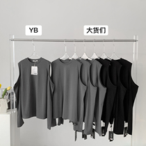 YUYUREAL-Trendy Dew Shoulder Tee Design Sensation Long Sleeve Round Collar T-shirt Woman Spring 2020 New Foreign Air Blouse