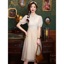 Ocnltiy｜Fashionable and slimming~Improved cheongsam womens 2024 summer new Chinese style Chinese style button dress