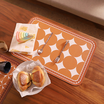 Custom Leather Dining Table Mat TV Cabinet Table Mat Side Cabinet Cushion Shoes Cabinet Mat Table Mat waterproof and burn-proof and thick tea mat Mat Dining Mat