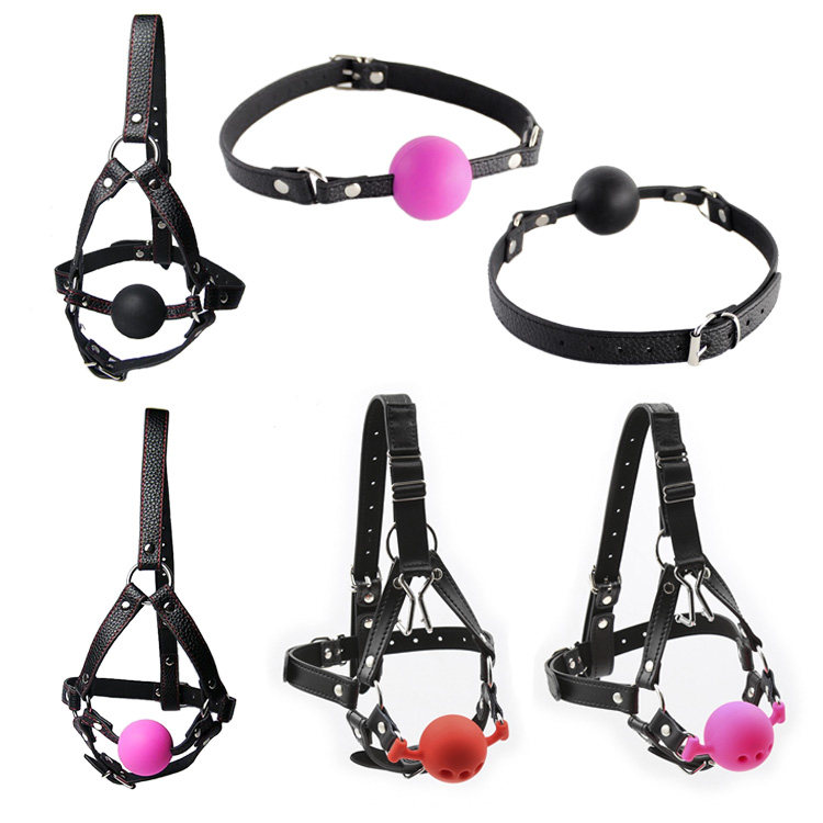 sm stoning spice silicone mouth water gap ball flirty horse with type nose hook anti-puff fixing mouth seer to teach female sex supplies