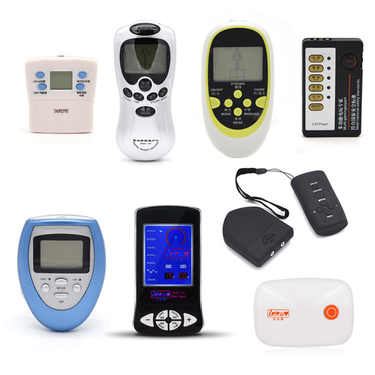 Sex electric shock multi-function charging wireless remote control host adult sex props single dual port output stimulation