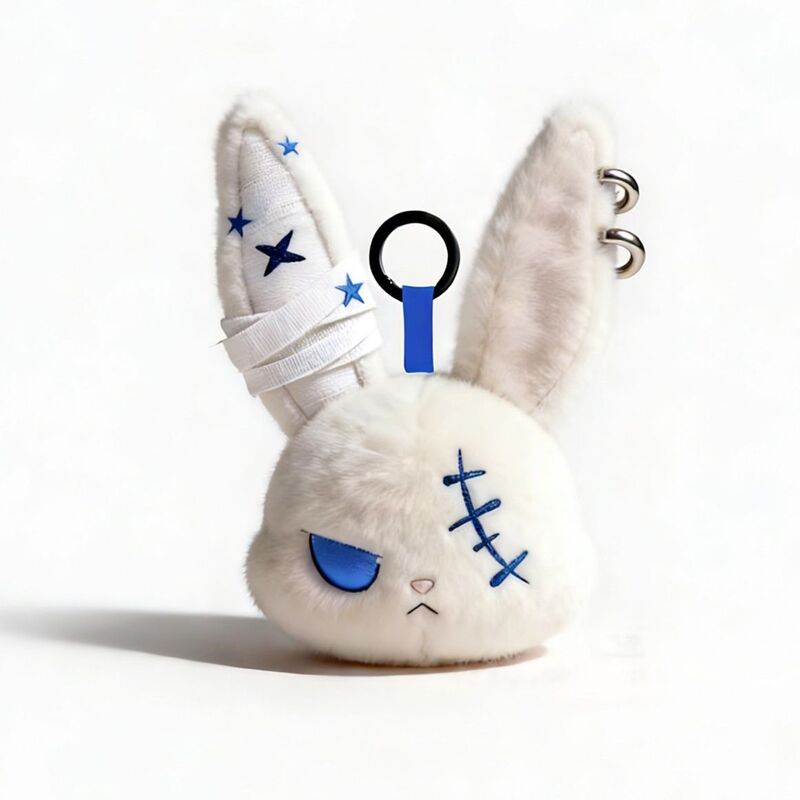 Xiaohongshu Same Style ins Dark-Themed Plush Doll Pendant Rabbit Stuffed Toy Doll Gift for Friends New Year Gift