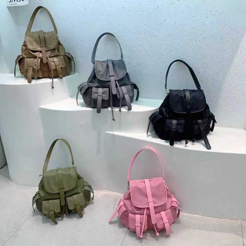 Hong Kong Style Casual Nylon Flip-Top Backpack New Versatile Large-Capacity Waterproof Fashionable Korean Style Travel Backpack Hong Kong Style Casual Nylon Flip-Top Backpack New Versatile Large-Capacity Waterproof Fashionable Korean Style Travel Backpack