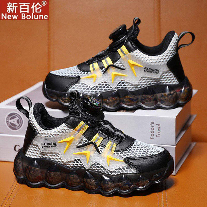 New Balance Boys' Sandals 2026 Children's Sports Shoes for Older Boys, Hollow-Out Single Mesh Breathable Mesh Shoes