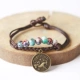 Vẻ đẹp sứ Jingdezhen Handmade Hoa tráng men 12 chòm sao Vòng tay đính cườm Handmade Handmade Bracelet