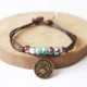 Vẻ đẹp sứ Jingdezhen Handmade Hoa tráng men 12 chòm sao Vòng tay đính cườm Handmade Handmade Bracelet
