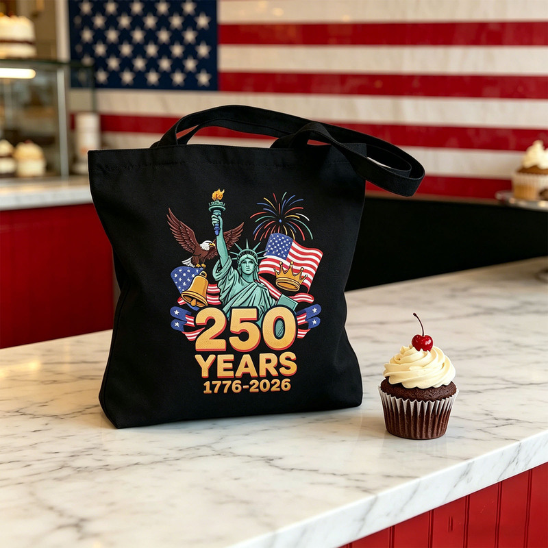 United States 250Th Anniversary Commemorative Print Men's and Women's Tote Bag Outdoor Casual Tote Bag