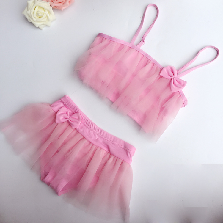 Trẻ em Hàn Quốc mùa xuân nóng bỏng trẻ sơ sinh kích thước nhỏ váy bikini cô gái váy chia áo tắm dễ thương đồ bơi mẹ và bé