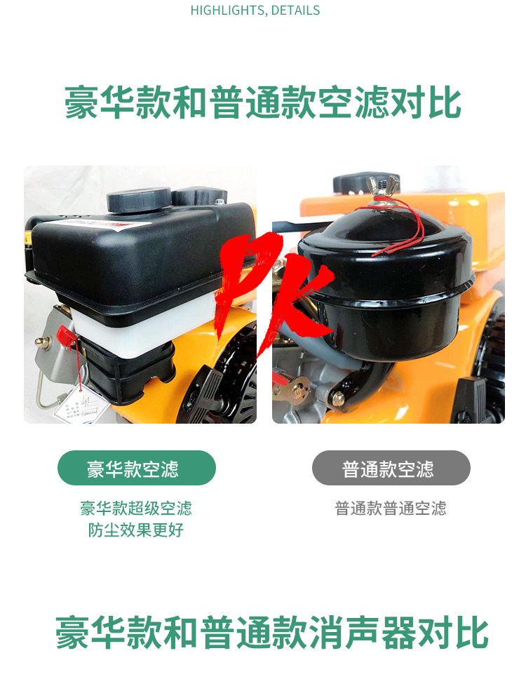 Diesel engine single cylinder small pharmaceutical farming ship on-hook water pump threshing machine power Tractor Electric start engine