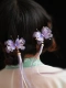 Purple Butterfly Duckbill Clip
