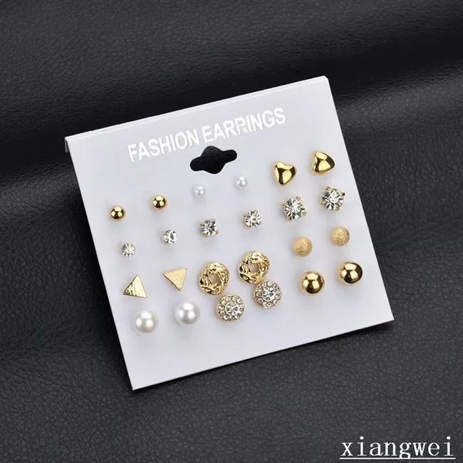 Кошачьи серьги STUD для женщин с кристаллами RhineStone Erics Hot S