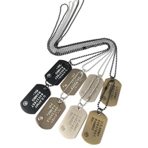 Titanium steel military brand necklace customized photo engraving trendy men and women diy pendant commemorative jewelry fashion couple personality