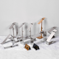 Stainless steel shoe display stand Shoe store shoe bracket High heel support frame Shopping mall window shoe bag display props