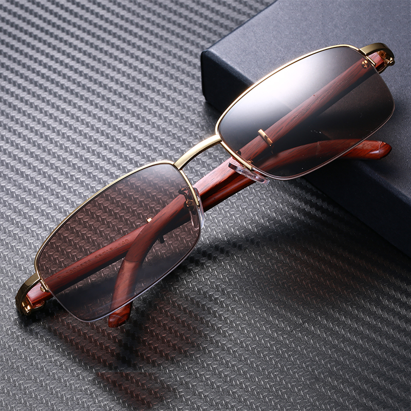 Donghai Natural Crystal Stone Glasses Pure Natural Crystal Sunglasses for Old and Middle Age Driving Sunglasses