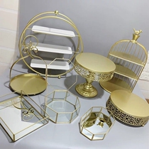 Dessert table ornaments display rack dessert pastry tray cold meal tea break table cake shelf afternoon tea snack shelf