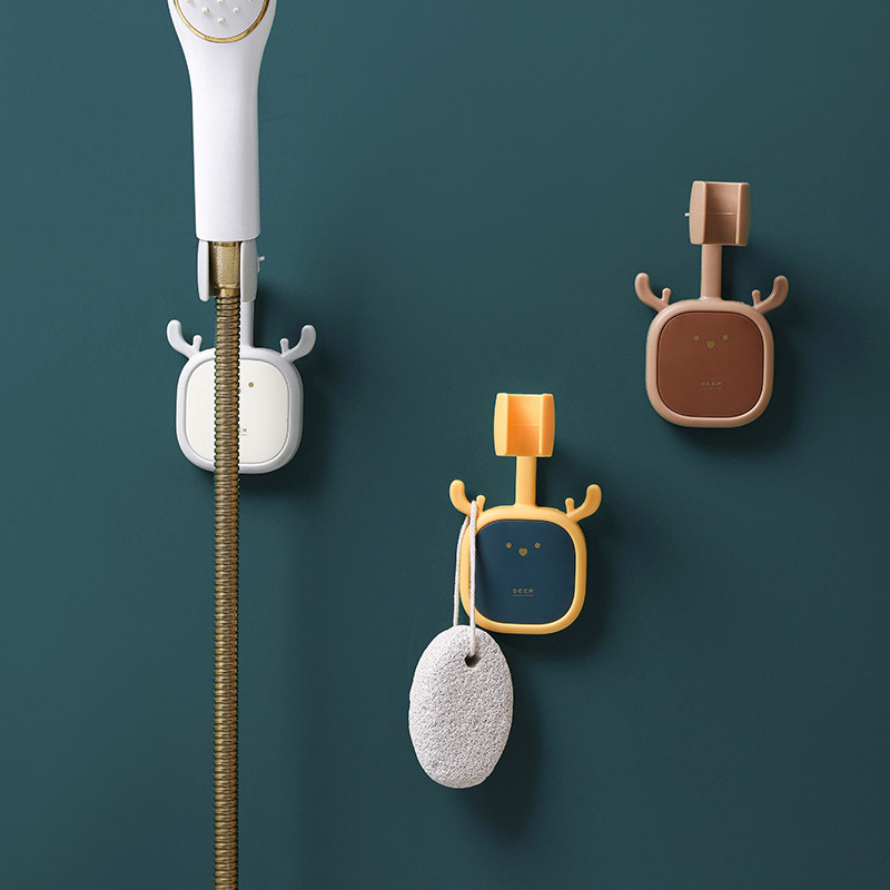 Punch-free bathroom nozzle shower bracket fixed seat shower lotus base bath home nail-free bath accessories