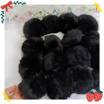 930 whole board about 16 black rabbit hair ball diy leather band hairclip accessories accessories