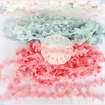 1253 whole paragraph 15 yard blue pink small flower water soluble lace about 2 5 cm