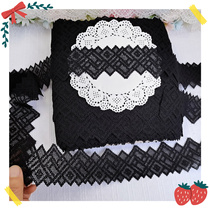1069 whole board Day single about 56-57 yards black fine water soluble lace diy bow doll clothing accessories