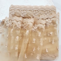 3229 Full-page color diamond mesh water-soluble stitching mesh embroidery lace approx. 17-22cm