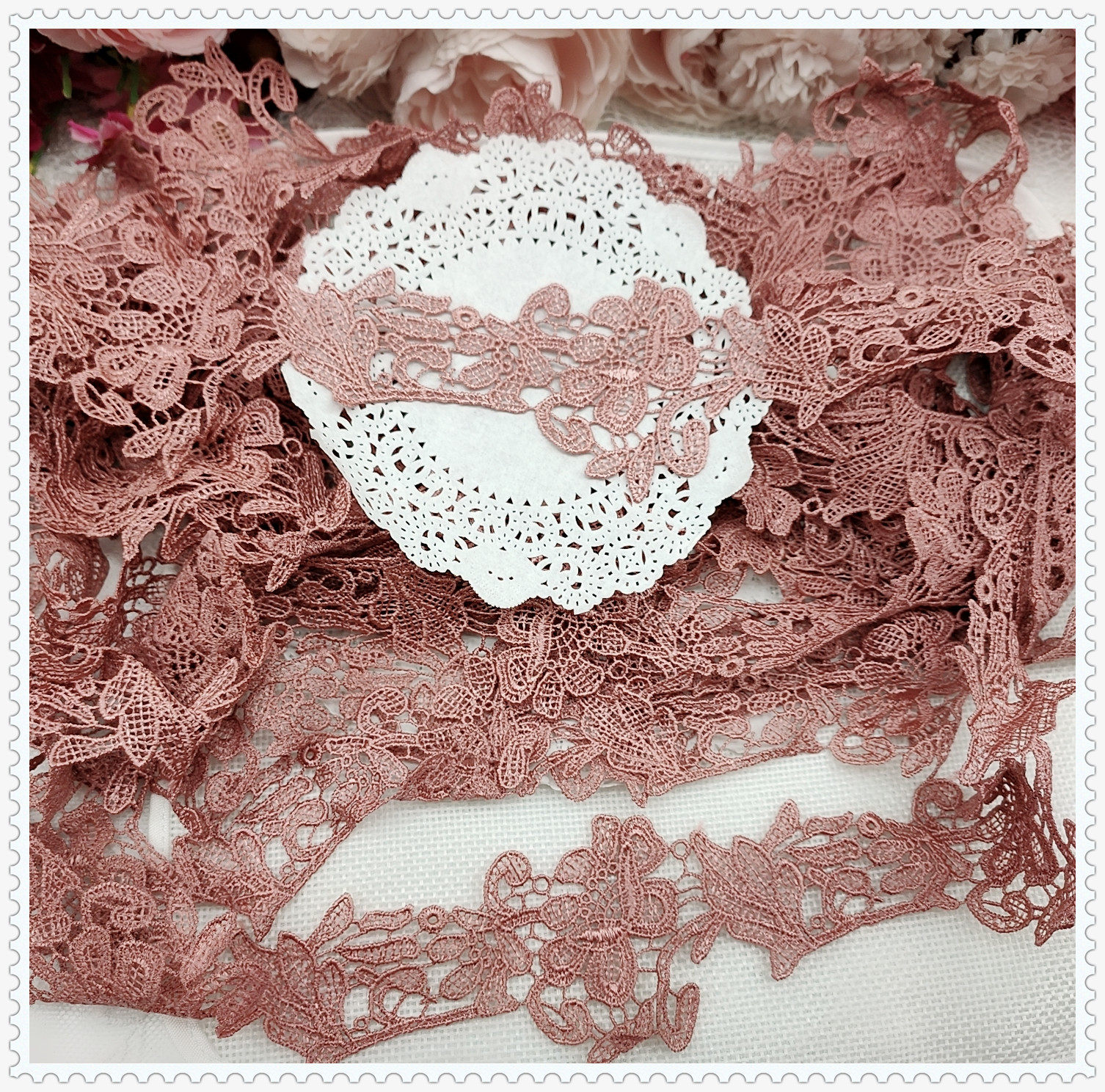 016 The whole red water-soluble lace clothing DIY handmade materials accessories accessories decoration about 5 4cm