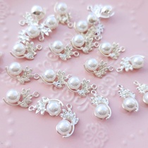 1311 No. 129 white pearl rhinestone pendants 30 pieces about 2 6 cm clothing handmade materials