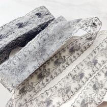 169 Whole bundle outside single gray about 13 5 yards organza embroidery lace