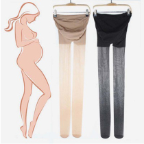 Pregnant woman stockings summer thin solid color light leg artifact pantyhose summer pregnancy belly support adjustable bottoming stockings