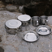 Дорожная портативная куртка, комплект из нержавеющей стали, набор, система хранения, 8 шт