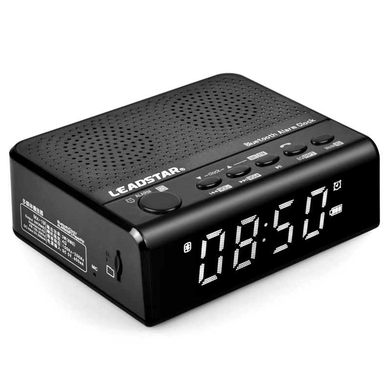 Foreign trade FM alarm clock radio Bluetooth speaker LED electronic clock plug card U - tab switch player