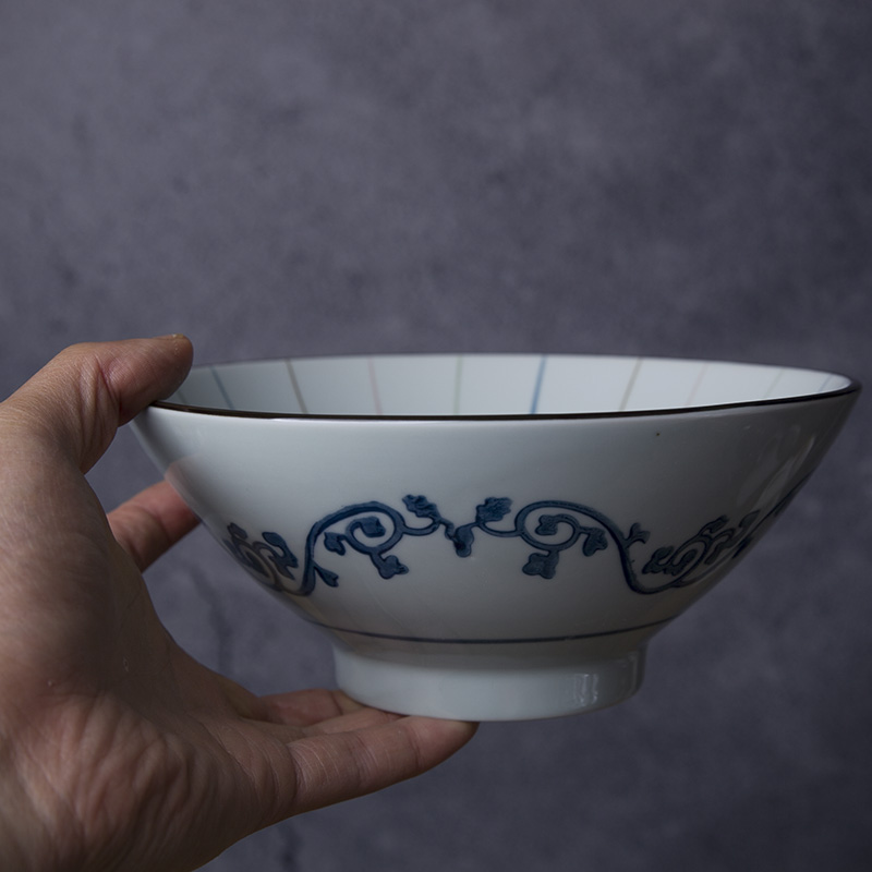 And the four seasons of hand - made of Japanese - style tableware under glaze color porcelain 7.5 inches large rainbow such as bowl bowl hat to bowl of soup bowl horn