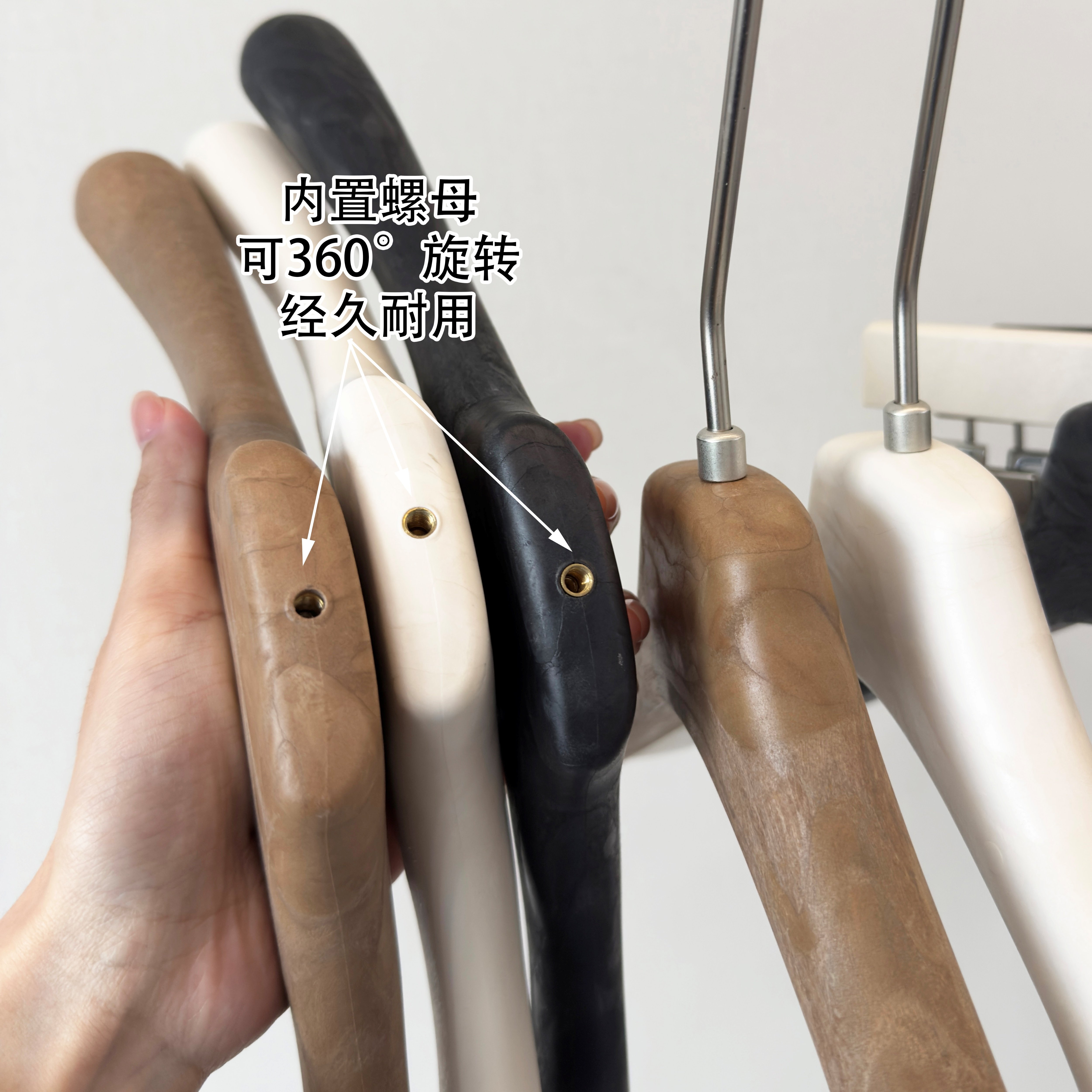 树脂衣架加大加宽防滑衣架无痕裤夹加厚西装婚纱礼服套装衣架＋LOGO详情5