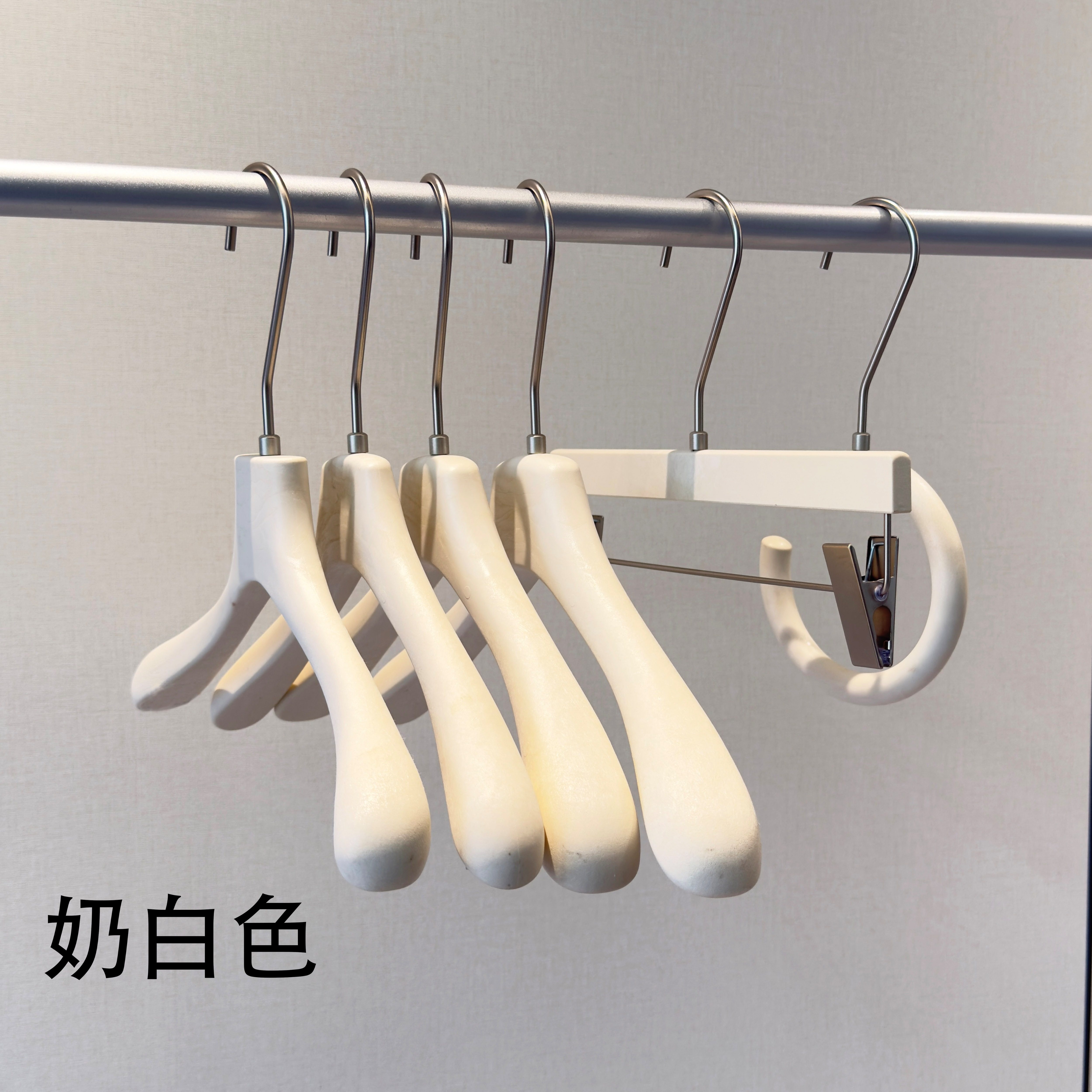树脂衣架加大加宽防滑衣架无痕裤夹加厚西装婚纱礼服套装衣架＋LOGO详情9