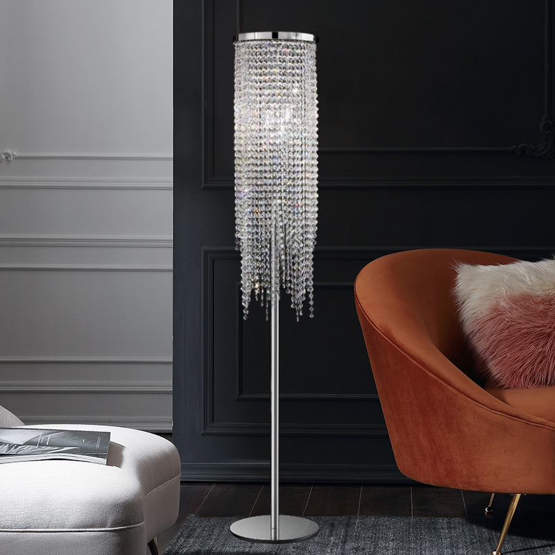 Postmodern Light Luxury Crystal Floor Lamp for Villa Living Room, Bedroom, Office, Study, Personalized Creative Crystal Lighting Fixtures Postmodern Light Luxury Crystal Floor Lamp for Villa Living Room, Bedroom, Office, Study, Personalized Creative Crystal Lighting Fixtures