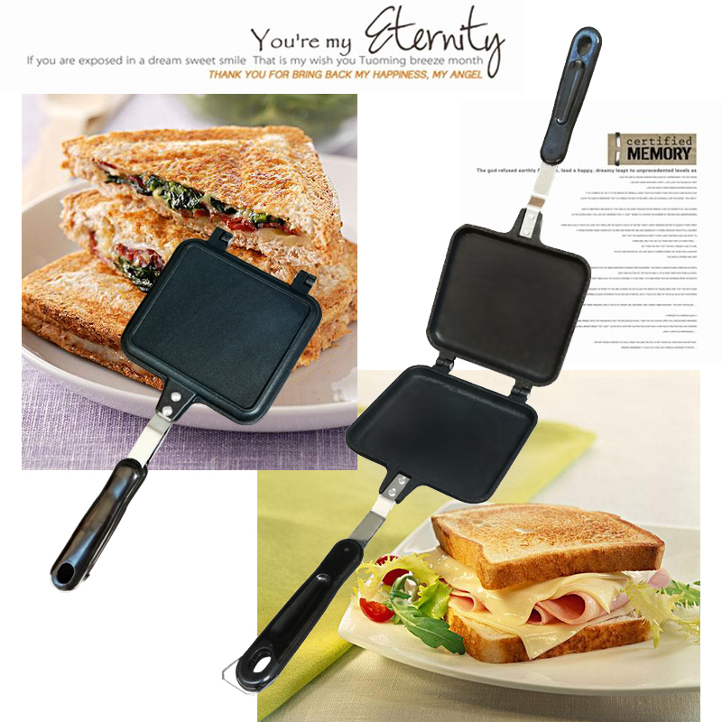 Gas loại bánh mì sandwich khuôn hai mặt chảo chiên bánh mì nướng khuôn nướng khay không dính tiết kiệm năng lượng khay nướng hai mặt bền - Tự làm khuôn nướng khuôn bánh căn