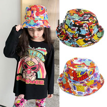 Childrens fishermans hat 2021 New Net Red Girls foreign atmosphere sunscreen holiday hat female baby fashion sunshade hat