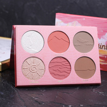Sweetmint6 color repair with high light blush eye shadow natural solid Tibright color multifunction color makeup tray