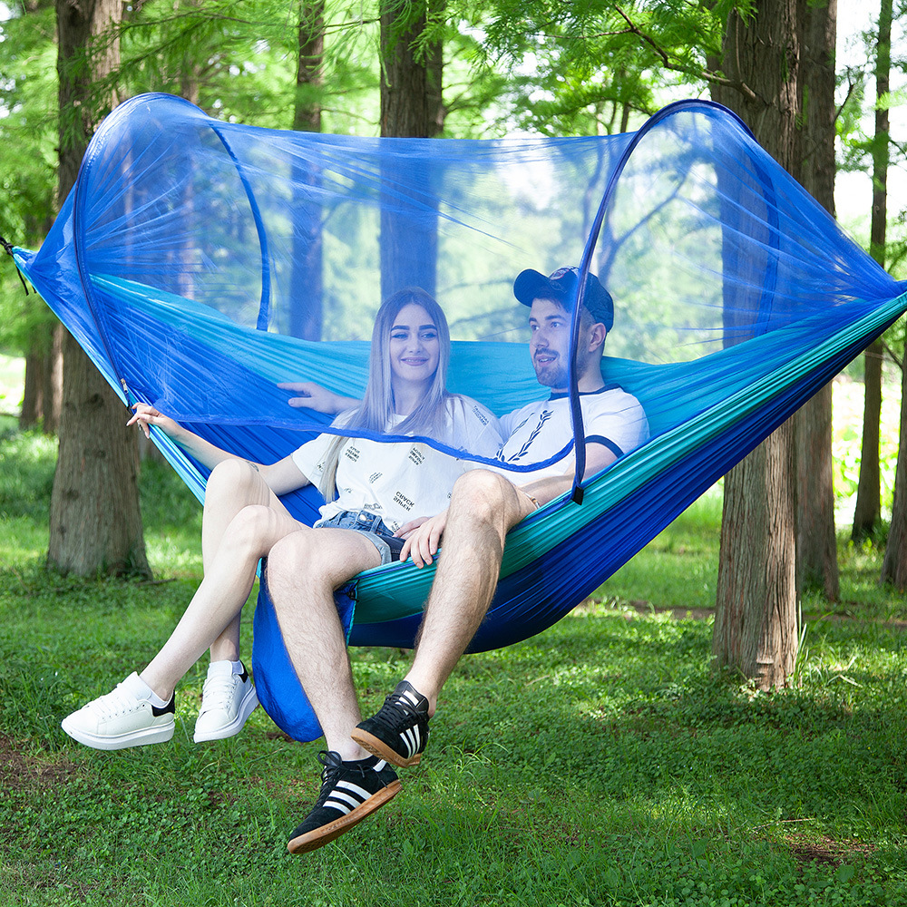 Hanging bed with mosquito net Single net swing Hanging bed Couple double romantic camping Camping Portable anti-mosquito hanging bed