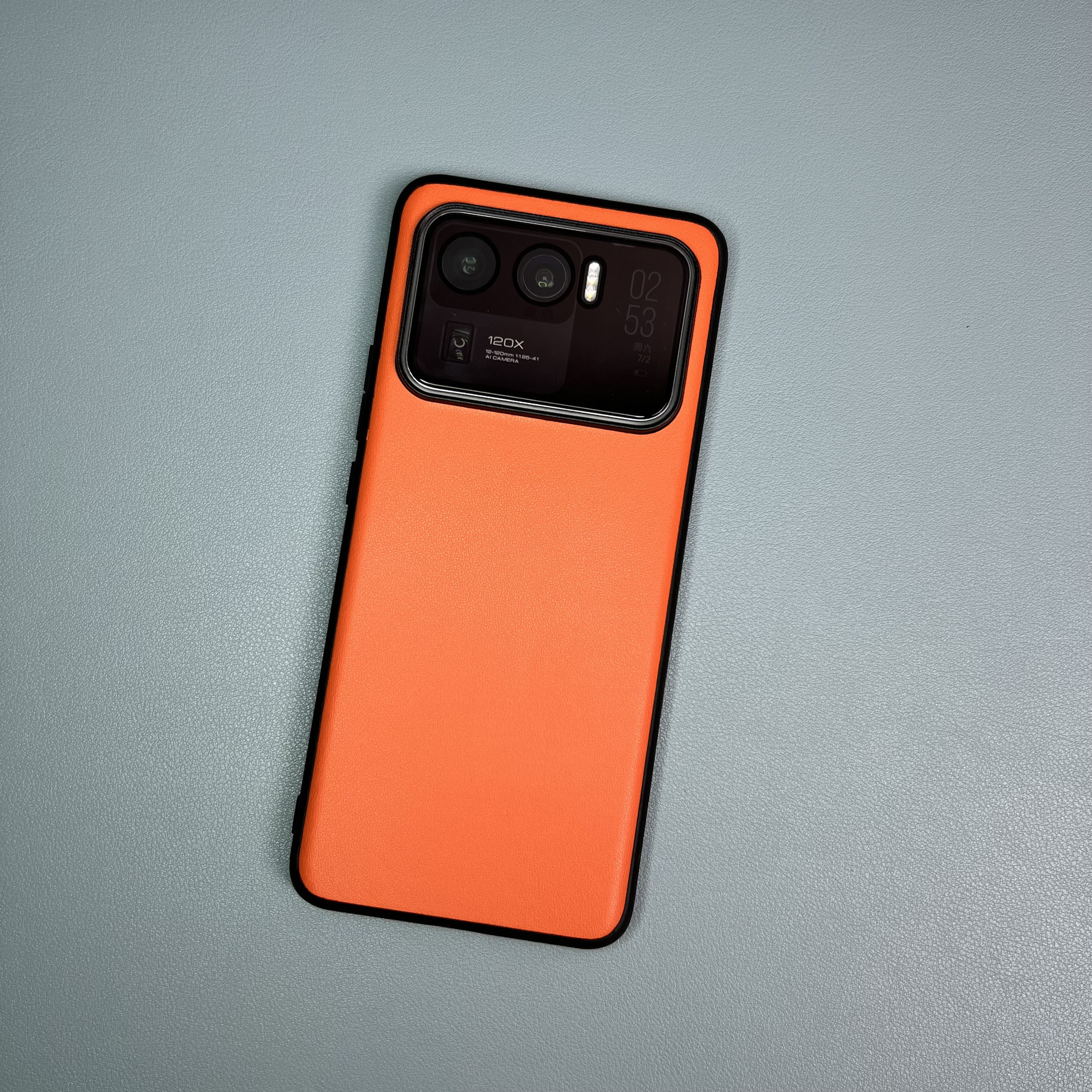 8090 Suitable for Redmi K40pro plain leather protective case 11ultra plain leather mobile phone case 11