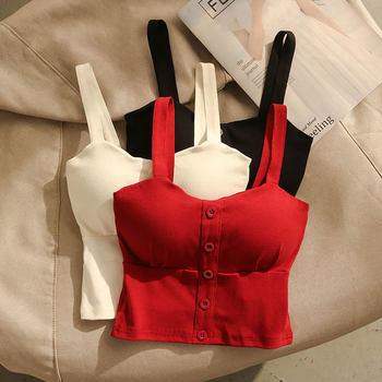 French chic and beautiful small suspenders women's inner women's summer sweet and spicy vest sexy belt chest pad tube top bottoming top