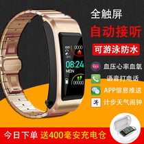 Smart bracelet Bluetooth headphones two-in-one waterproof sports men and women talking watches suitable for VIVO Xiaomi OPPO