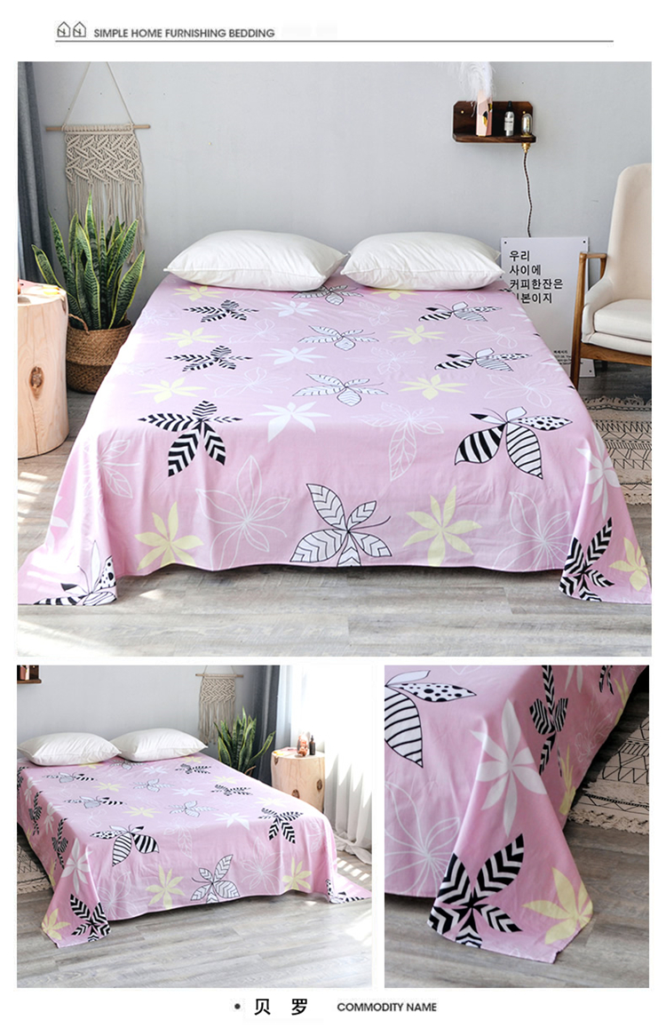 100% cotton một mảnh khăn trải giường bông khăn trải giường đơn 1,5 1,2m ký túc xá Giường đôi 1.8m2.0 - Khăn trải giường drap trải giường