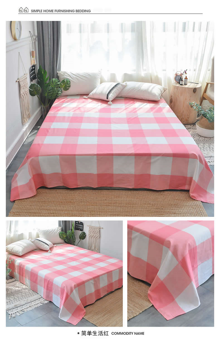 100% cotton một mảnh khăn trải giường bông khăn trải giường đơn 1,5 1,2m ký túc xá Giường đôi 1.8m2.0 - Khăn trải giường drap trải giường
