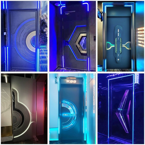 KTV звукоизоляционная батонная дверь Дверь сумка, купание дверь ванной комнаты Custom Network Optical Light Optical Doag Door Special Space